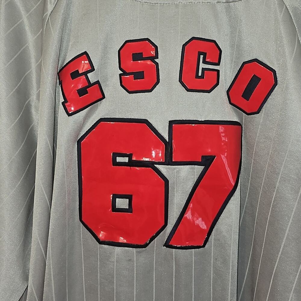 Vintage ESCO Cleveland Indians Gray Striped Baseball Jersey XXXL Streetwear Rare